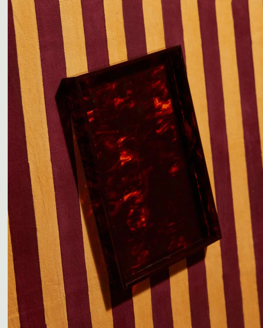 Rectangle Tray Brown Marble - Image 2