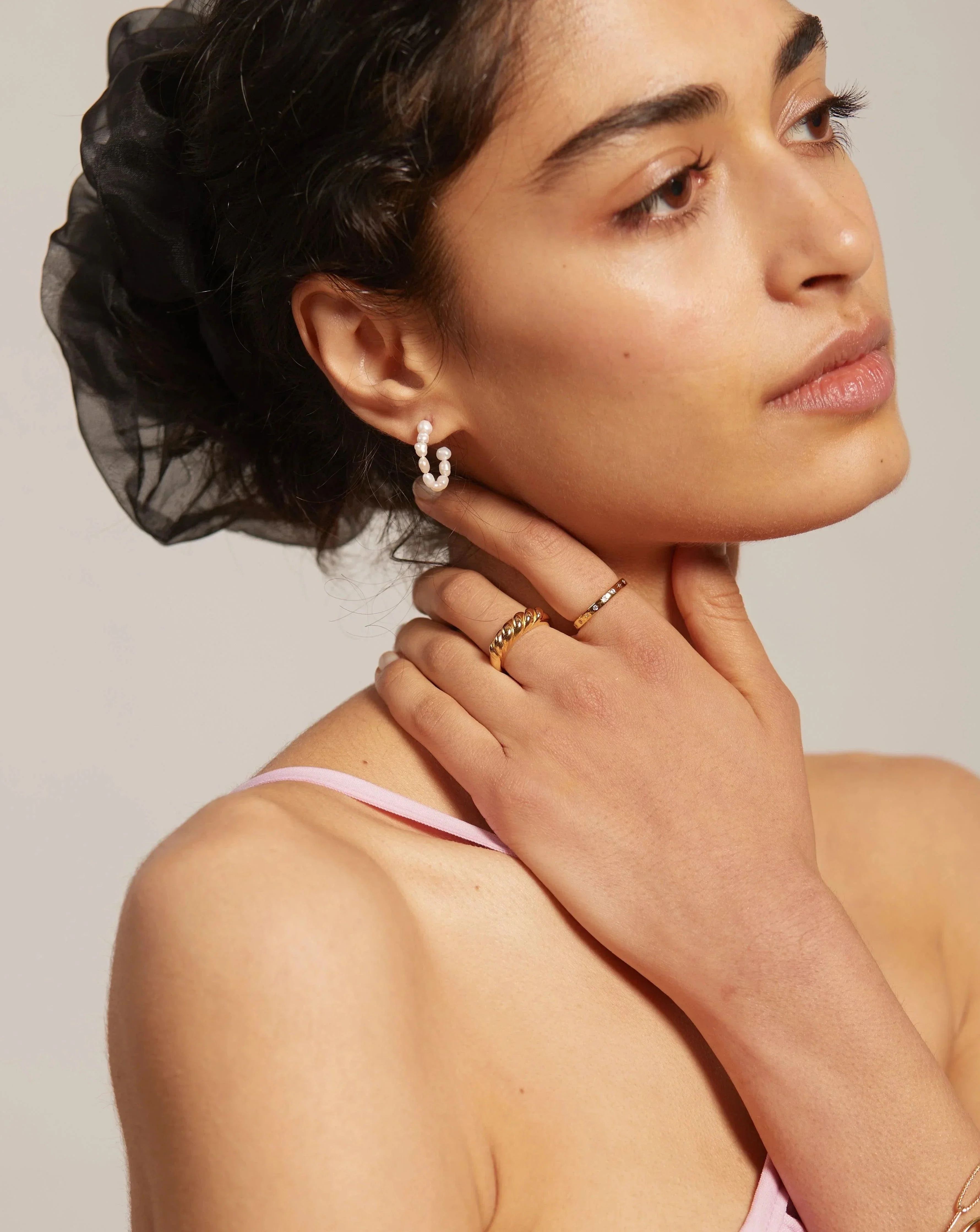 Alex Pearl Hoops - Image 2