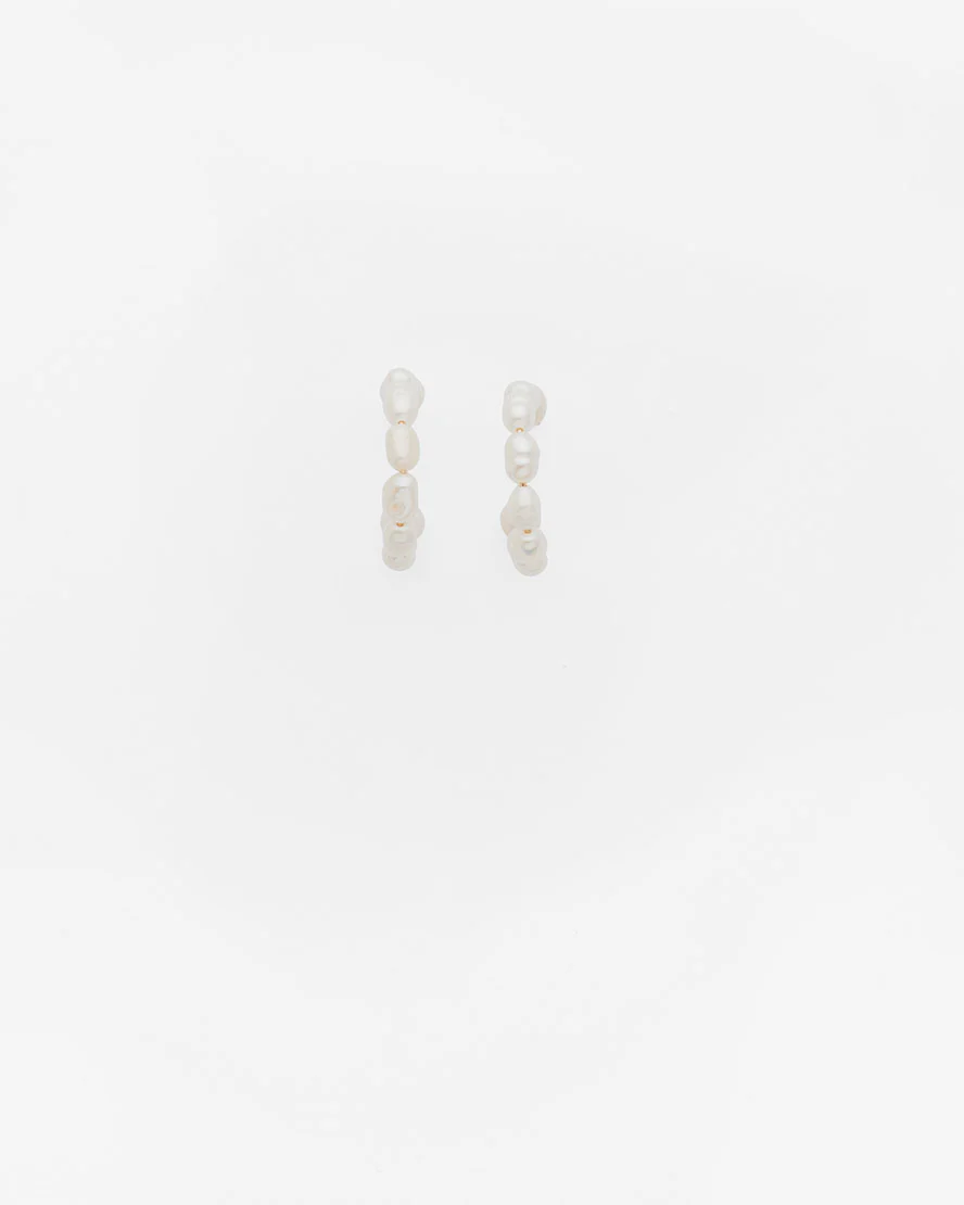 Alex Pearl Hoops - Image 4