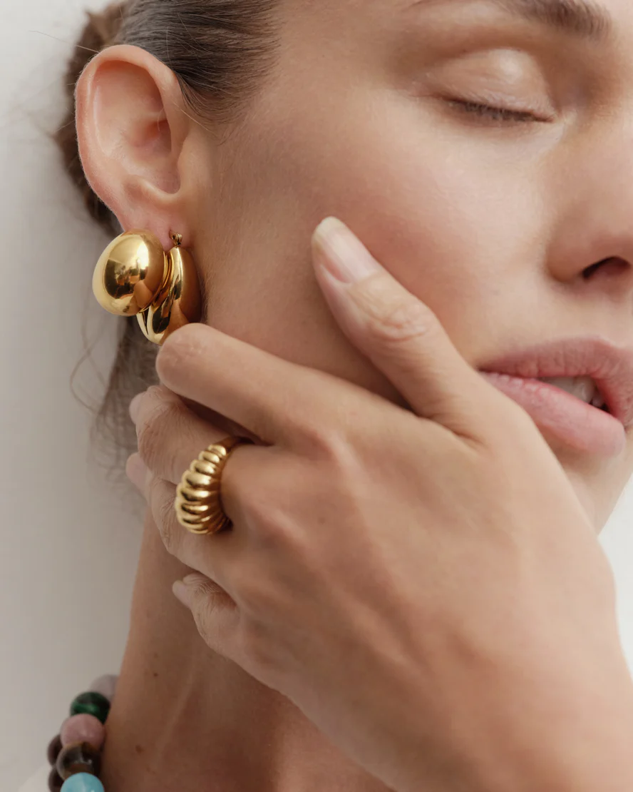 Aurelia Earrings in Gold - Image 3
