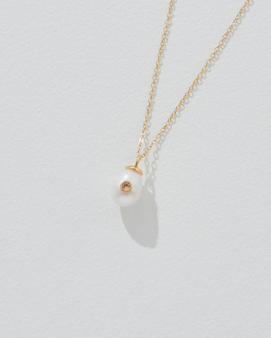 Birthstone Pearl Pendant Necklace - Image 10
