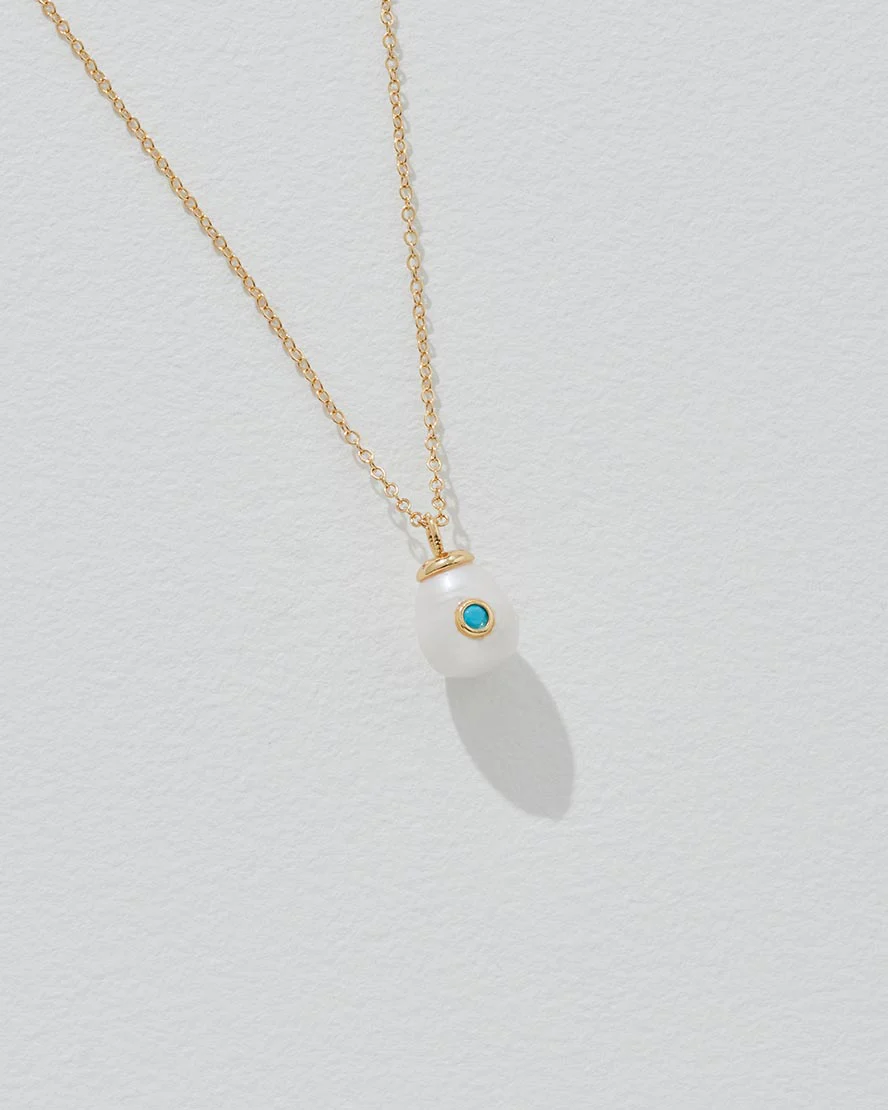 Birthstone Pearl Pendant Necklace - Image 3
