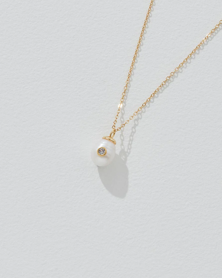 Birthstone Pearl Pendant Necklace - Image 4