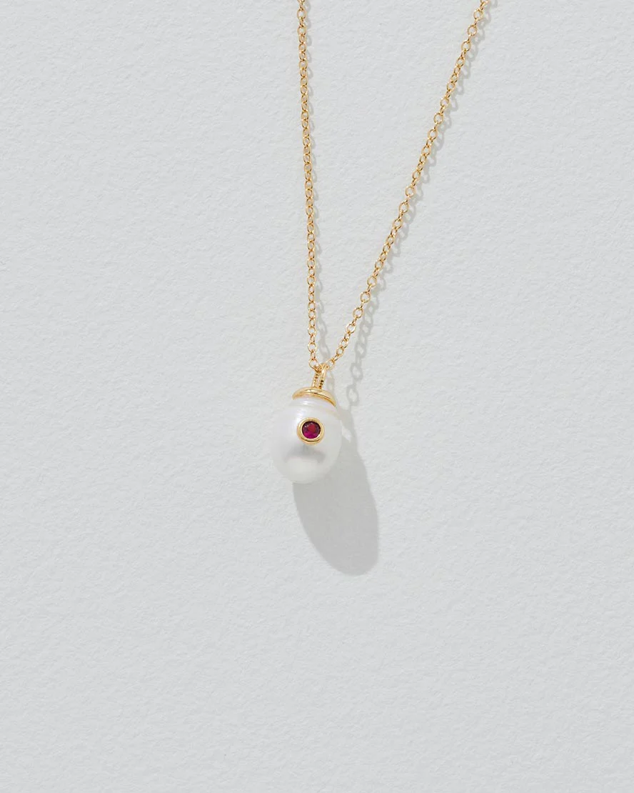 Birthstone Pearl Pendant Necklace - Image 7