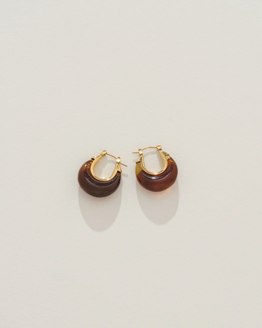 Carter Earrings Amber