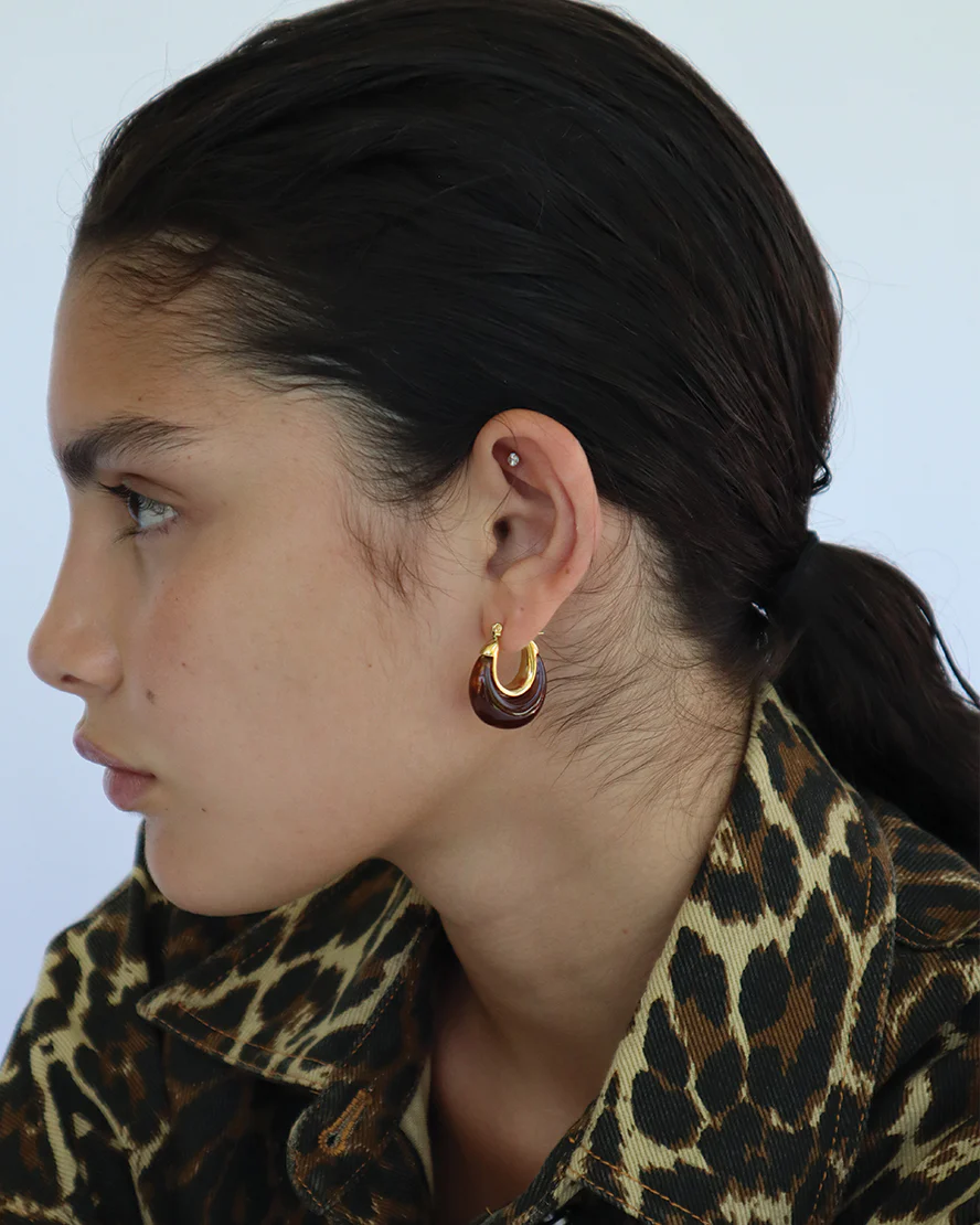 Carter Earrings Amber - Image 2