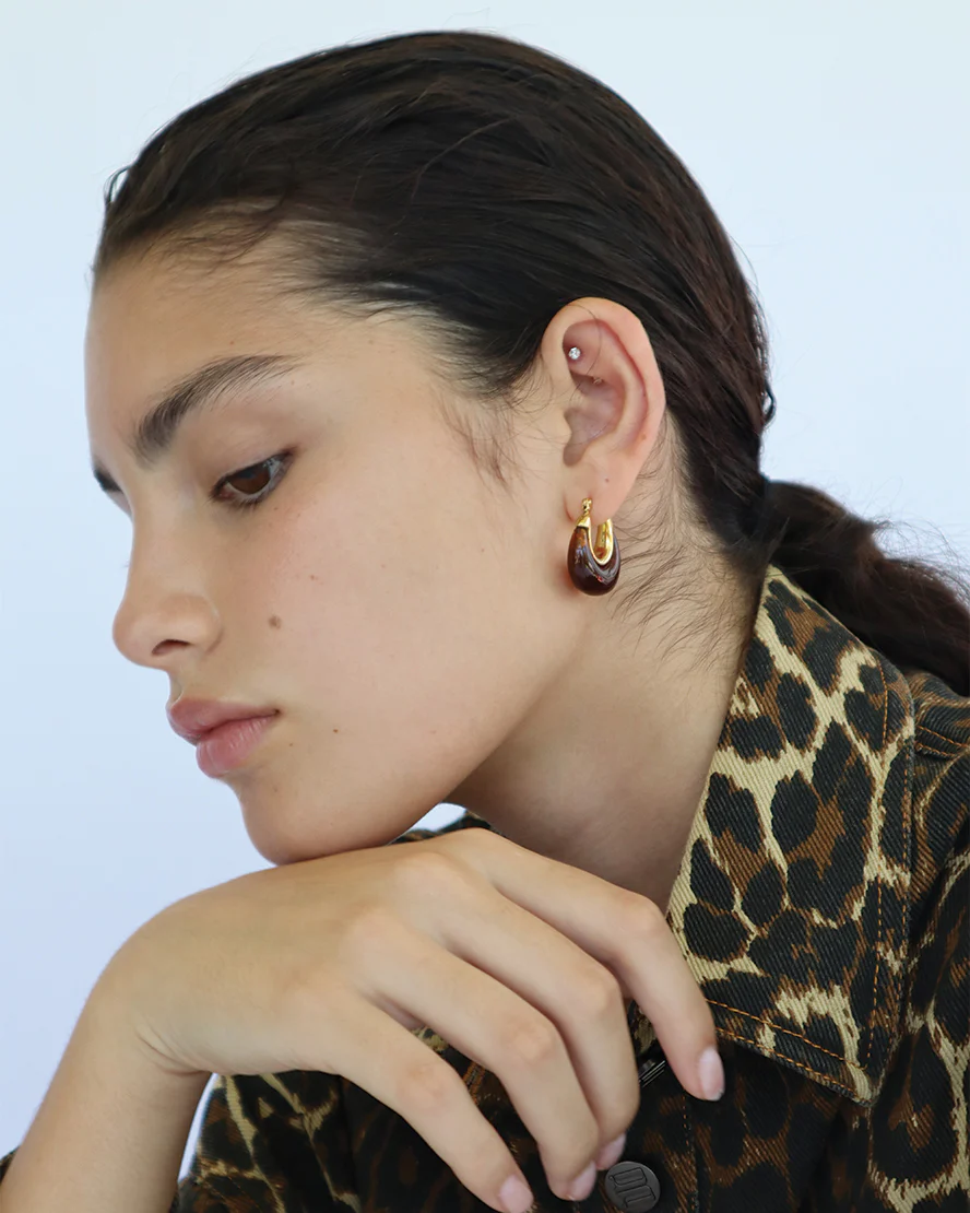 Carter Earrings Amber - Image 3