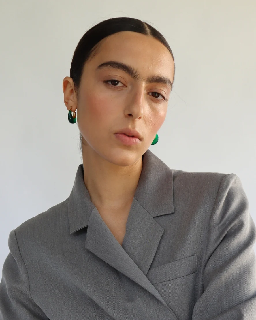 Carter Earrings Emerald - Image 3