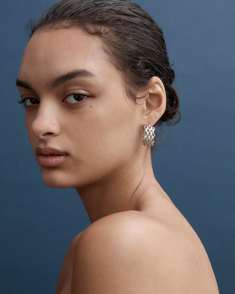 Danielle Earrings in Silver - Image 3
