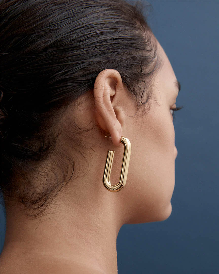 Diya Earrings in Gold - Image 2