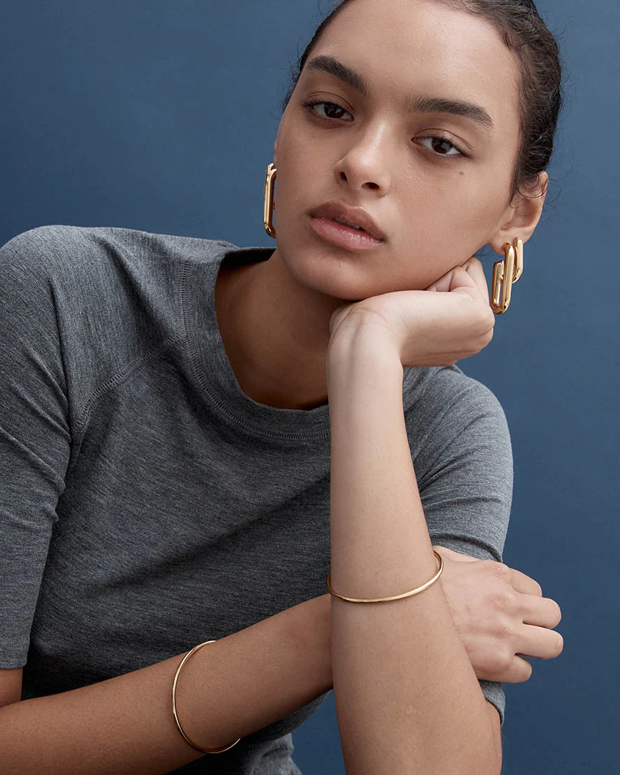 Diya Earrings in Gold - Image 4