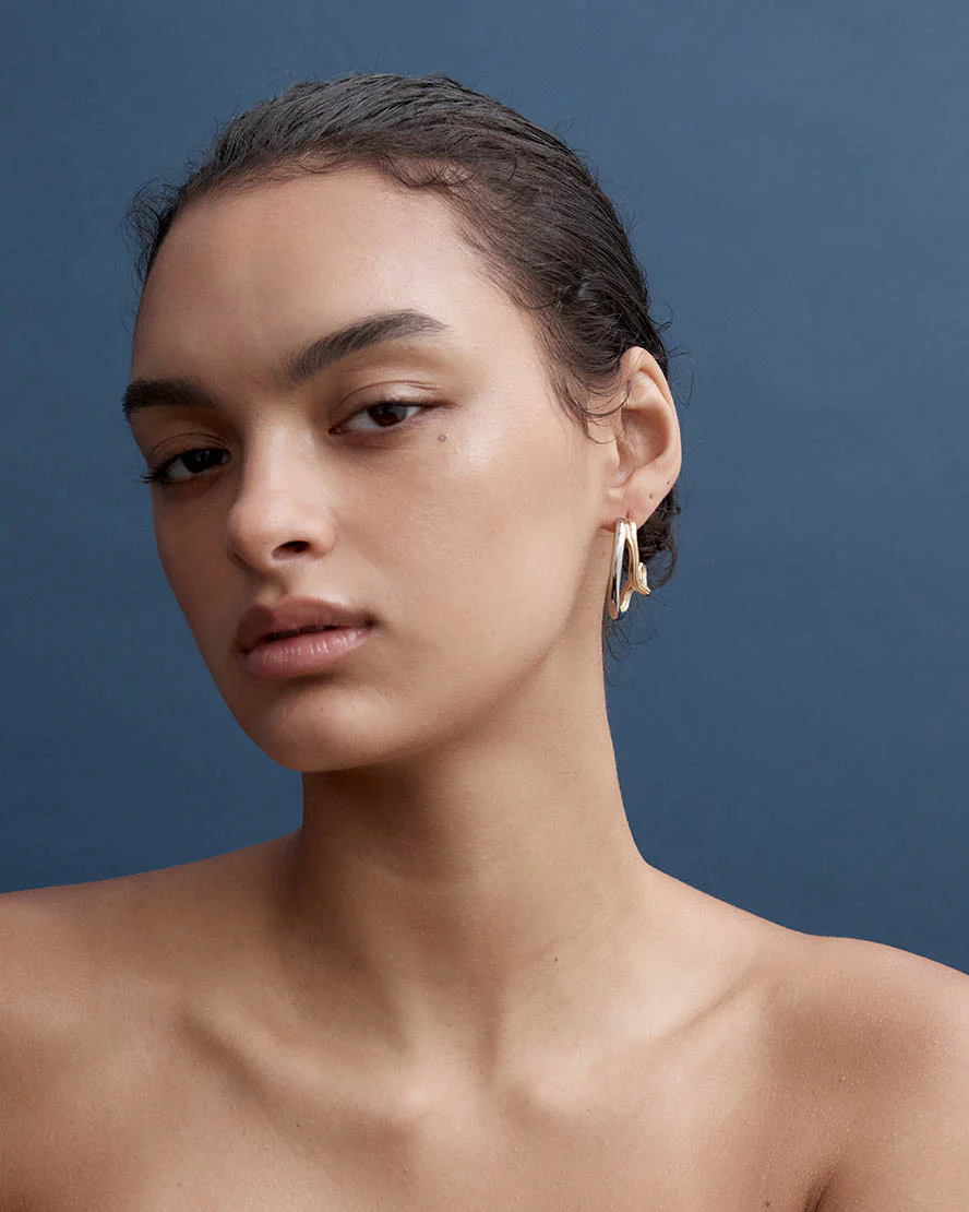Fletcher Earrings in Gold/Silver - Image 3