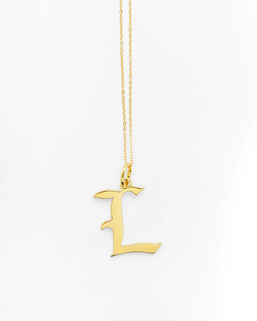 Gold Letter L Necklace
