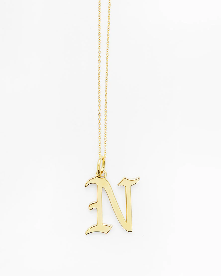 Gold Letter N Necklace
