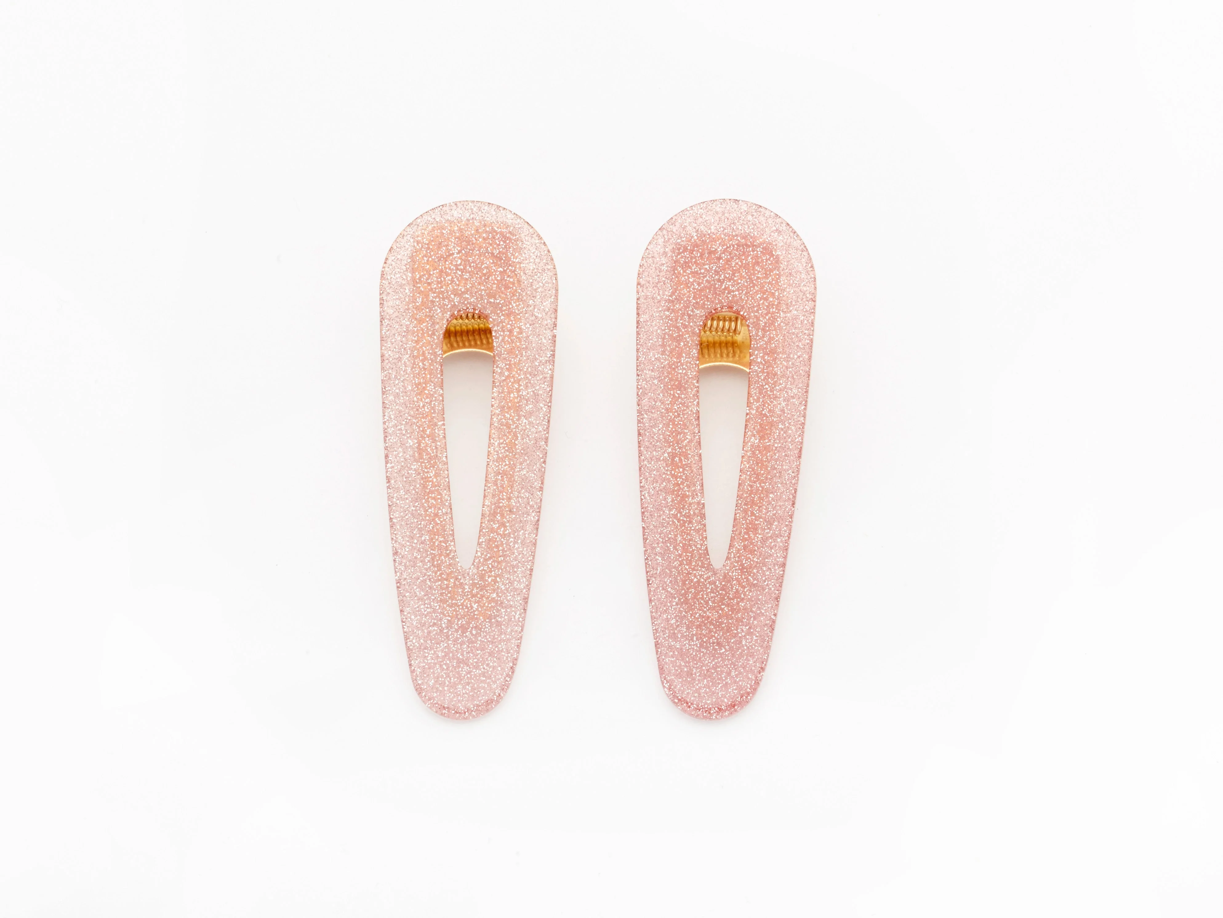 Kelly Clips in Pink Glitter