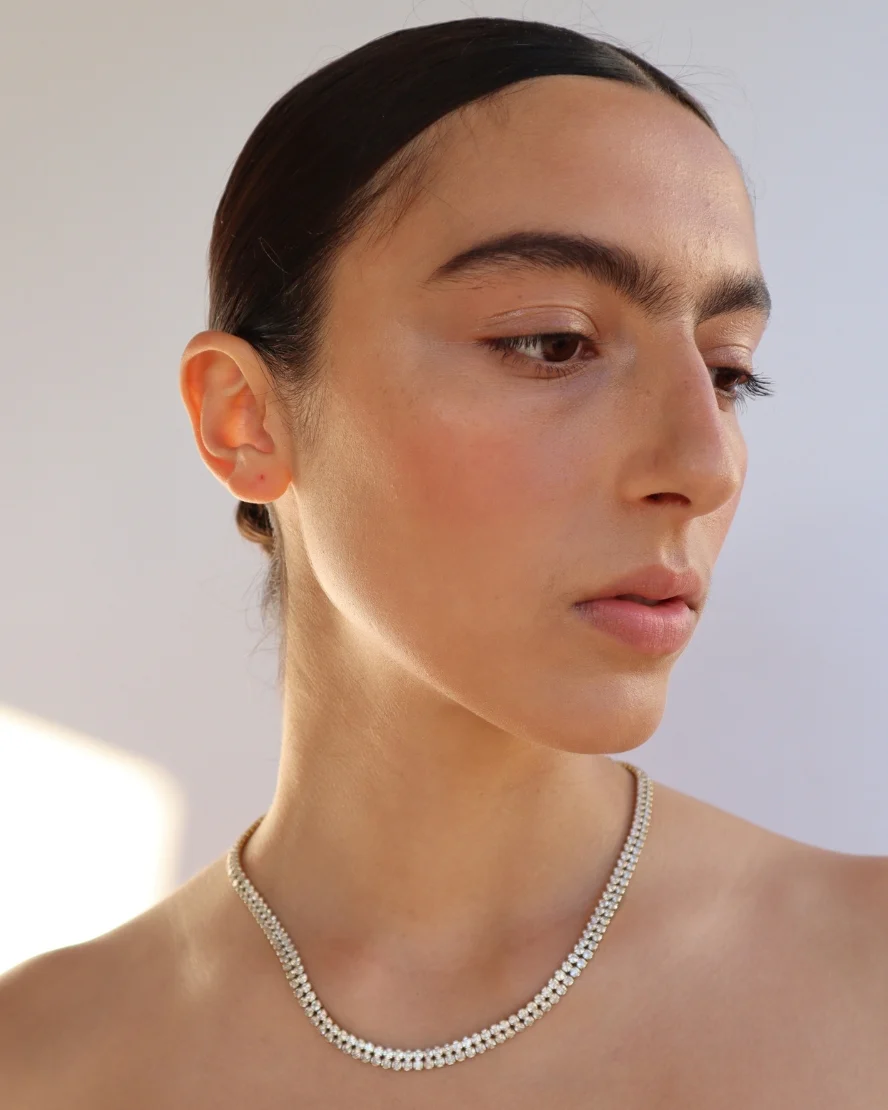 Kenneth Tennis Necklace in Gold - Image 3
