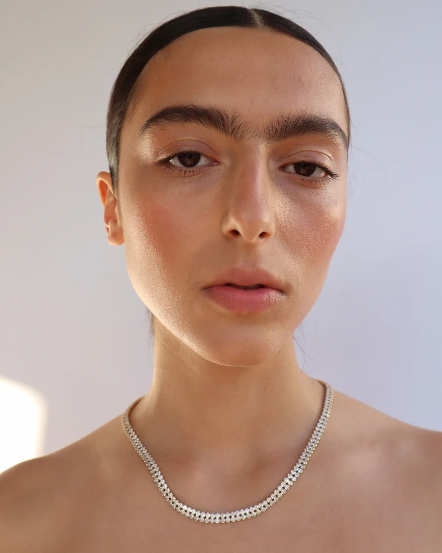 Kenneth Tennis Necklace in Gold - Image 4