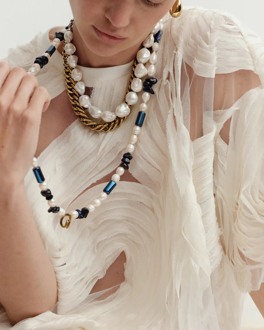 Mitzi Necklace in Pearl - Image 3