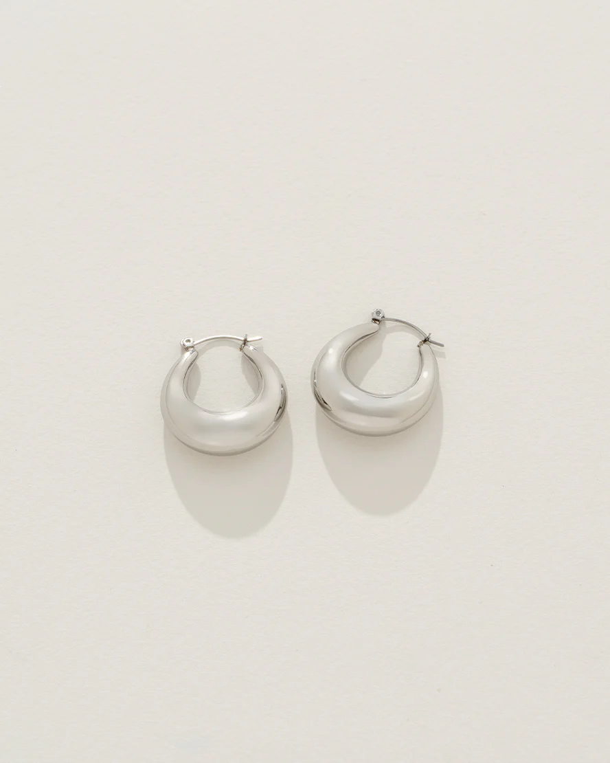 Paloma Hoops in Silver