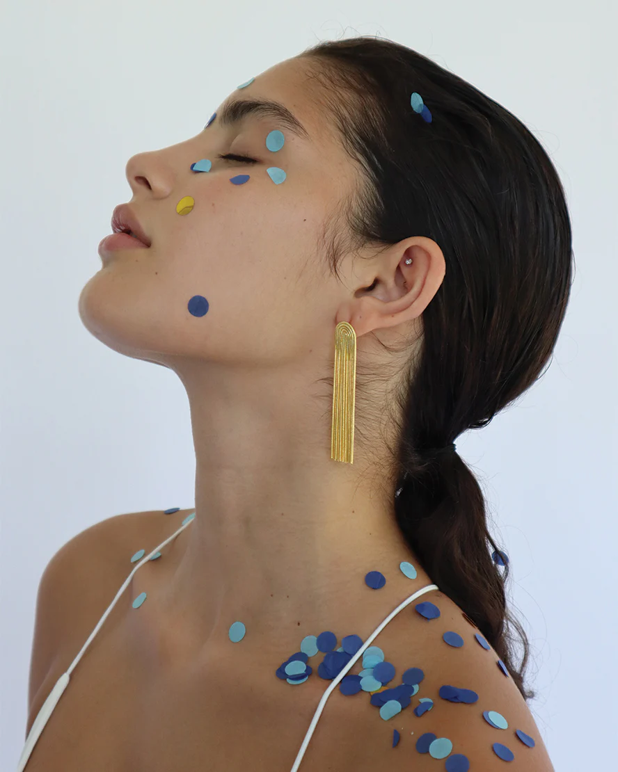 Priya Earrings in Gold - Image 2