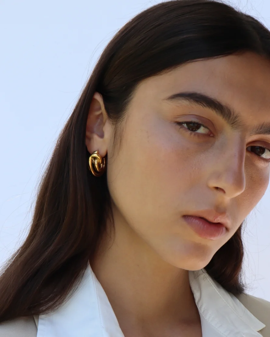 Rosalind Earrings in Gold - Image 3
