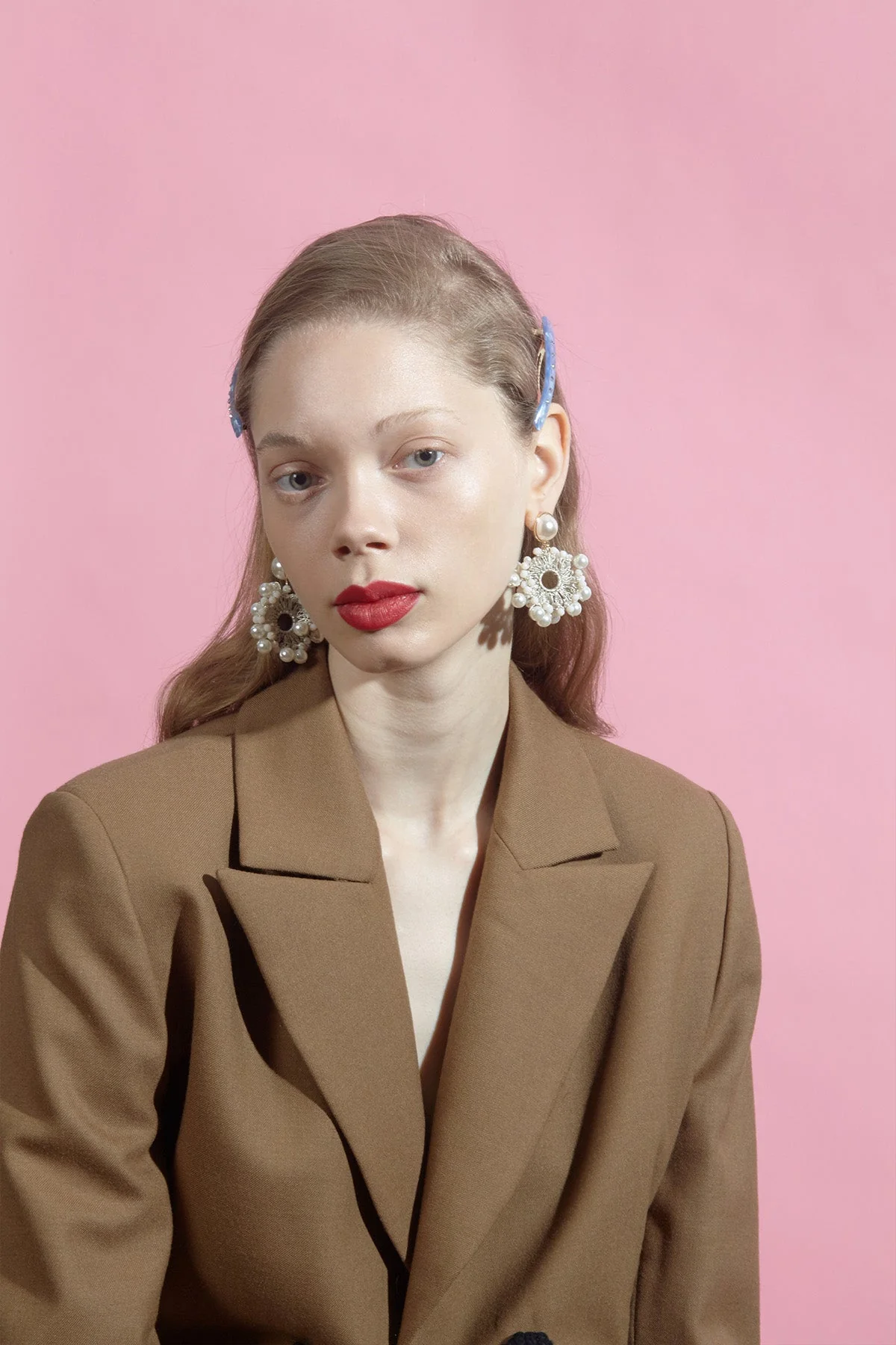 Mafalda Barrettes in Blue - Image 3