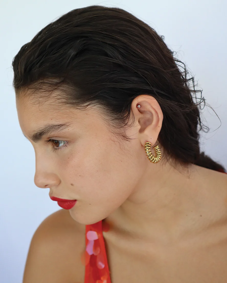 Spiral Hoop Earrings - Image 3