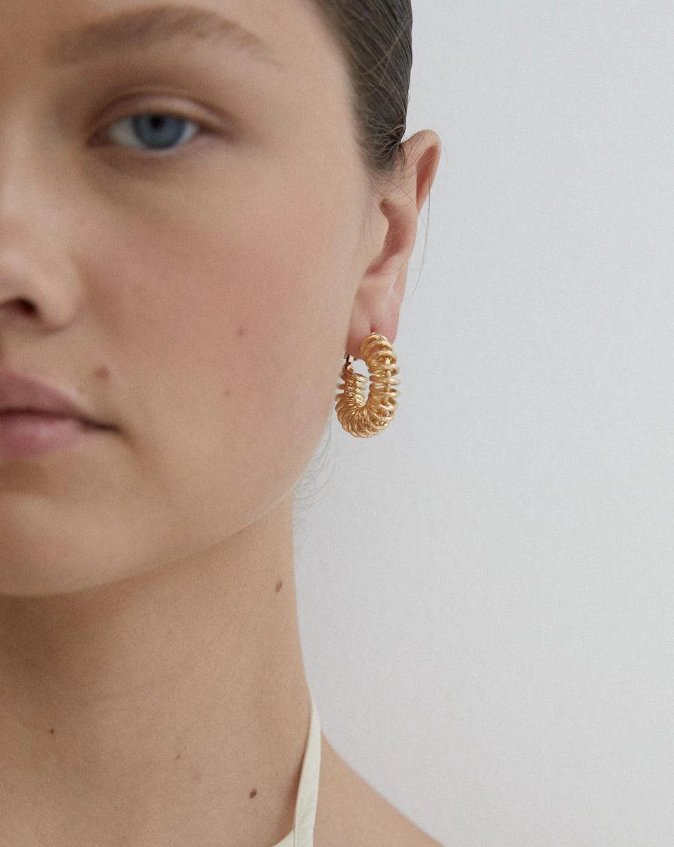 Spiral Hoop Earrings - Image 4