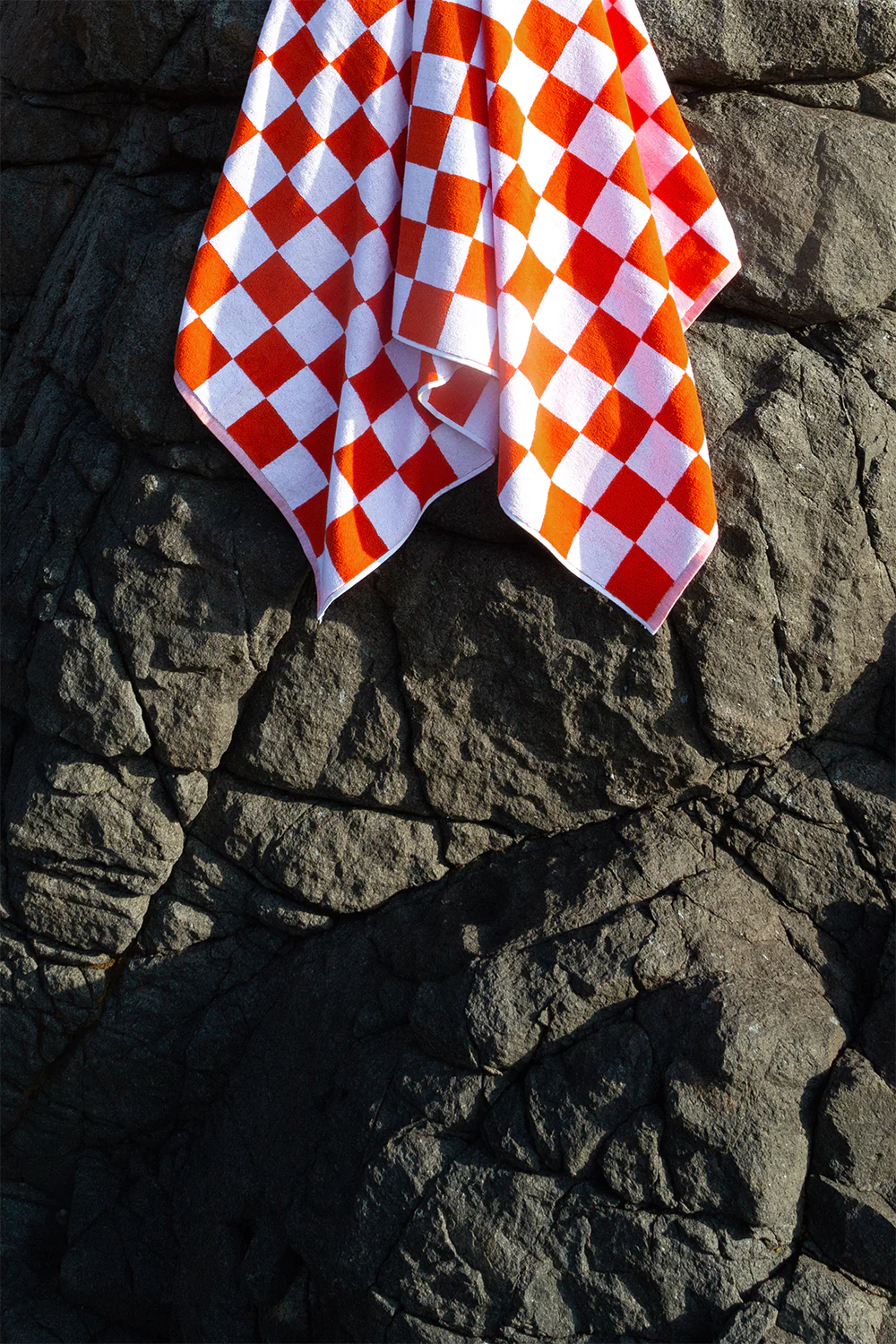 Towel Set Big Check in Orange - Image 7