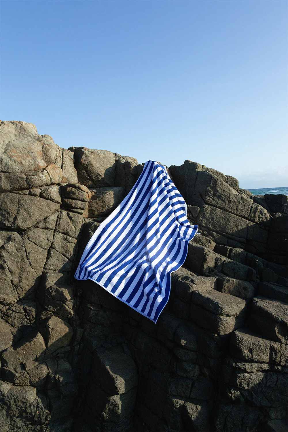 Towel Set Narrow Stripe in Cobalt - Image 6