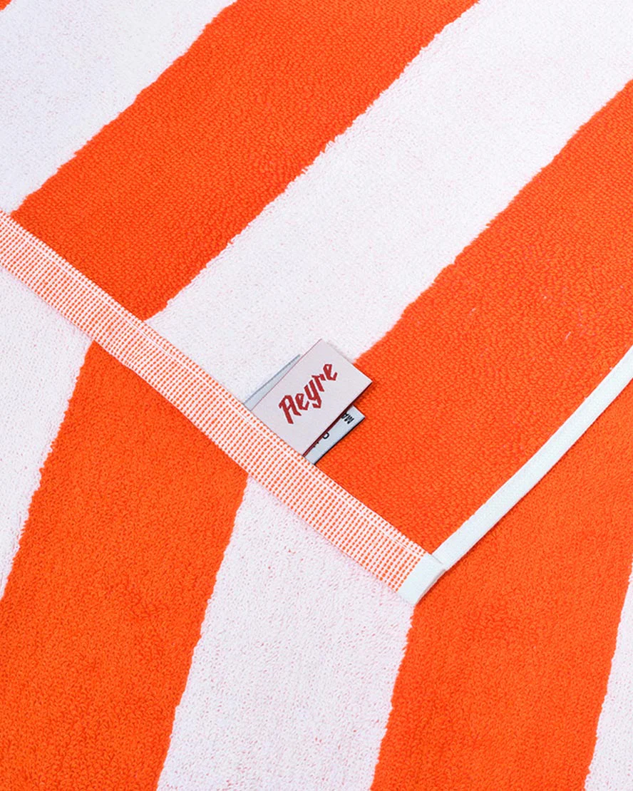 Towel Set Wide Stripe in Orange - Image 2