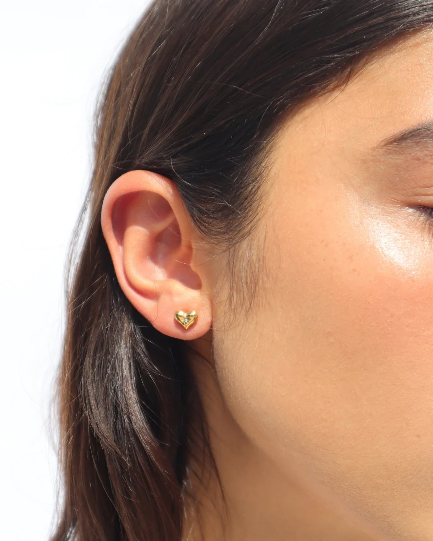 Walker Earrings in Gold/Crystal - Image 3
