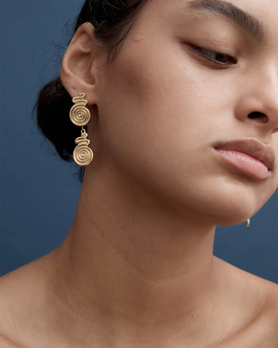 Wesley Earrings in Gold - Image 2